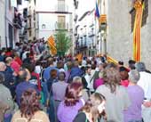 Concentració a Morella per TV3./ Foto: EL PUNT