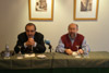 Roda de premsa a Castell�. Eliseu Climent i Toni Royo